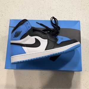 Nike Black, White, and Blue High-Top Sneakers